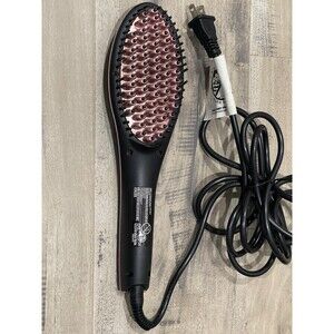 Simply Straight Ceramic Brush Hair Straightening Black/Pink SHS-300-P